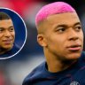 mbappe cheveux rose
