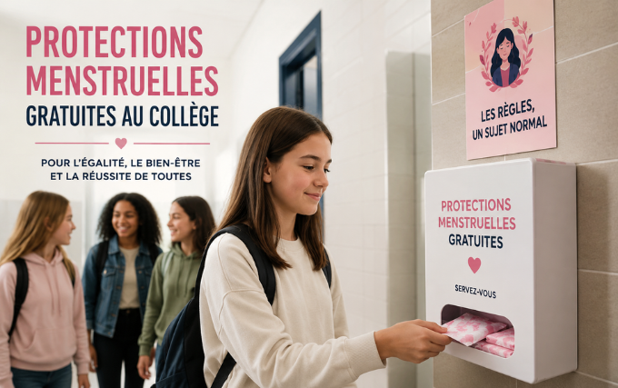 protections menstruelles gratuites au collège